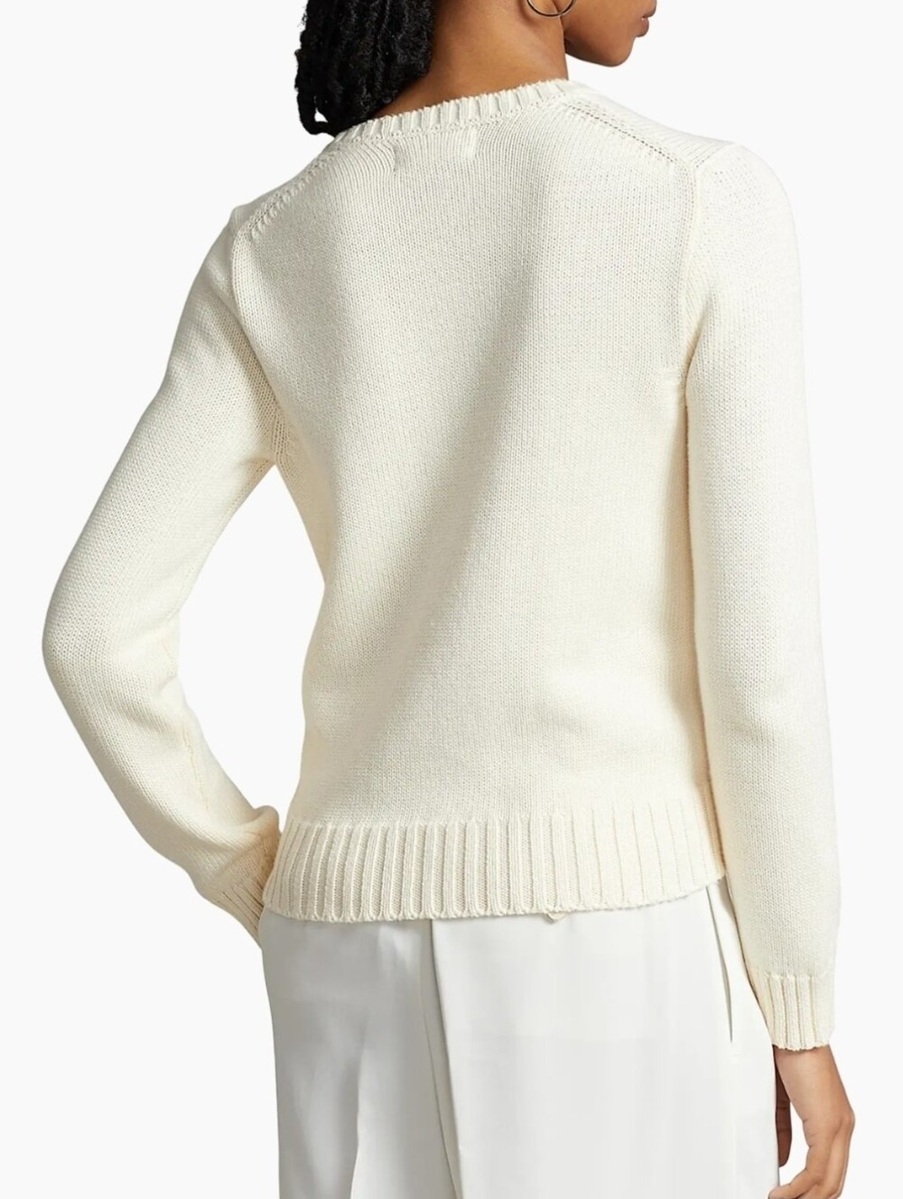 🇺🇸 Polo Ralph Lauren Cream Knit Sweater with American Flag Small RTR - Picture 3 of 12